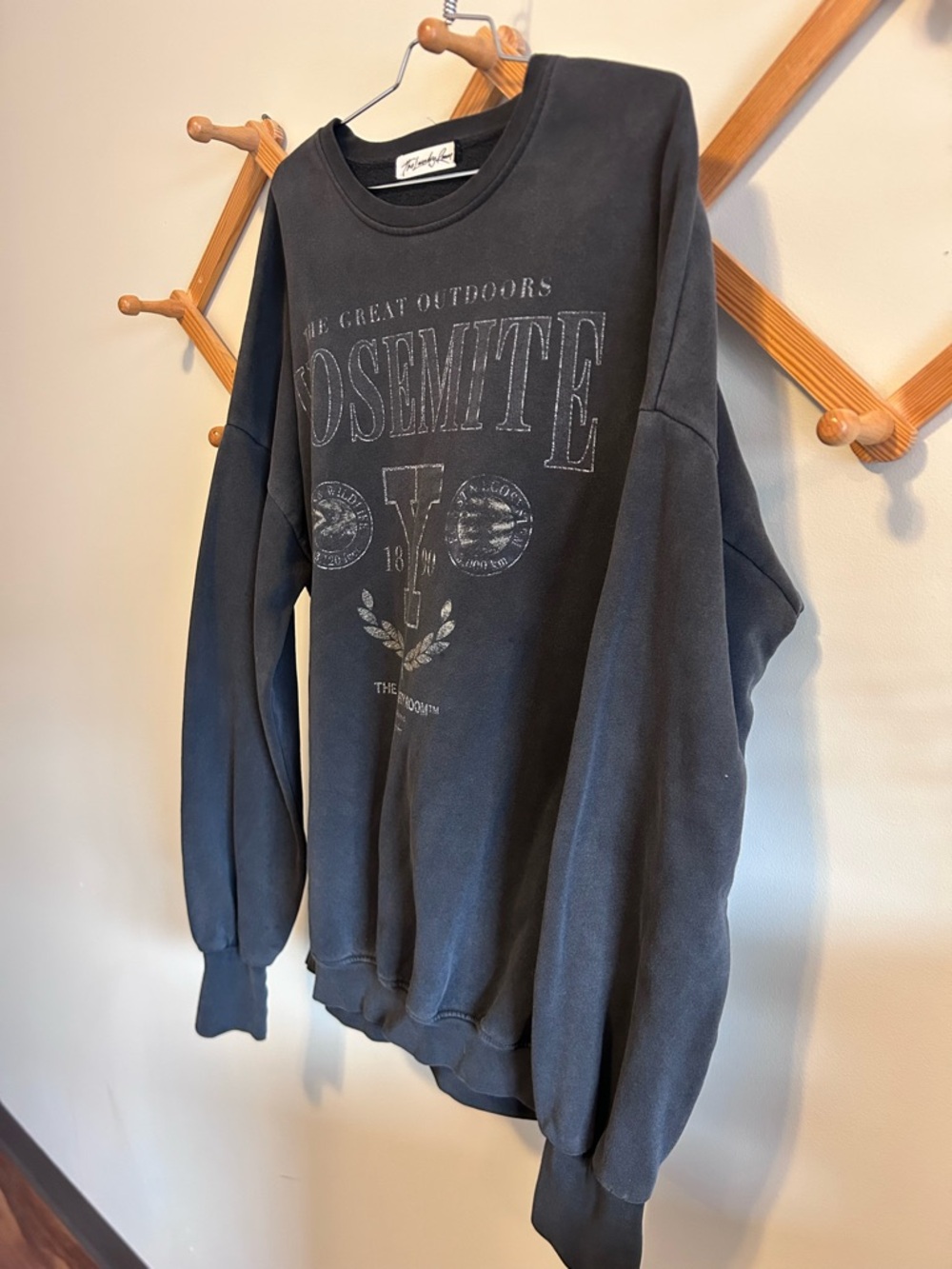 The Laundry Room Black Yosemite Crewneck Sweatshirt